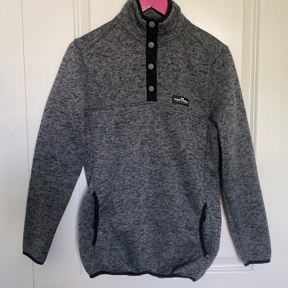 Simply Southern‎ 1/4 Snap Fleece Gray